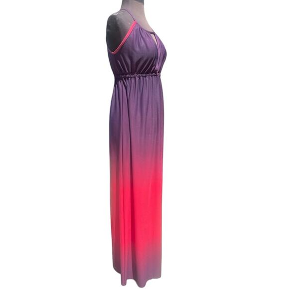 Vtg Y2K Cutout Halter Fairy Babydoll Ombre Feminine Boho Goddess Maxi Dress S - Picture 4 of 7